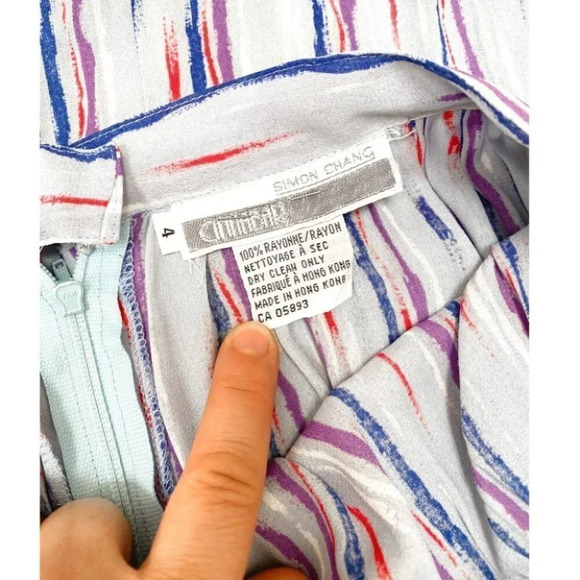 Vintage - Striped Simon Chang Skirt - Picture 3 of 4